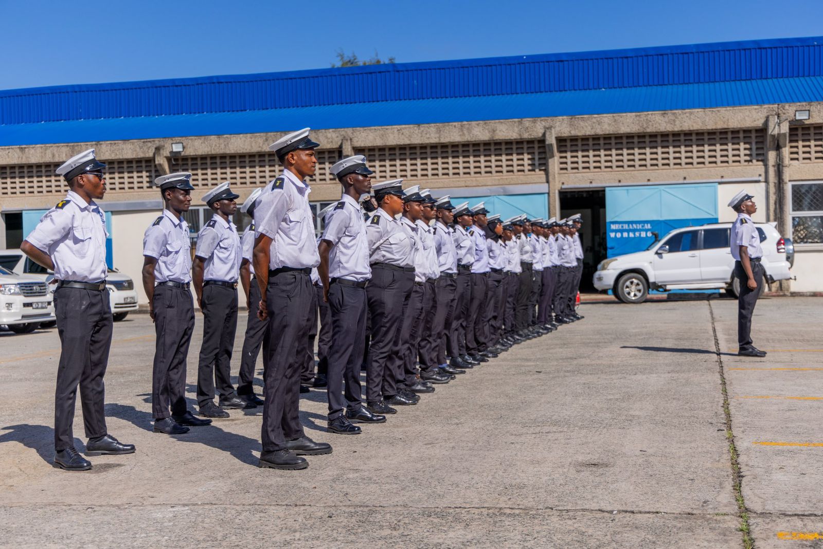 Graduates of the Standards of Training, Certification, and Watch-keeping for Seafarers (STCW) of Bandari Maritime Academy, Mombasa. Photo/Fatma Said