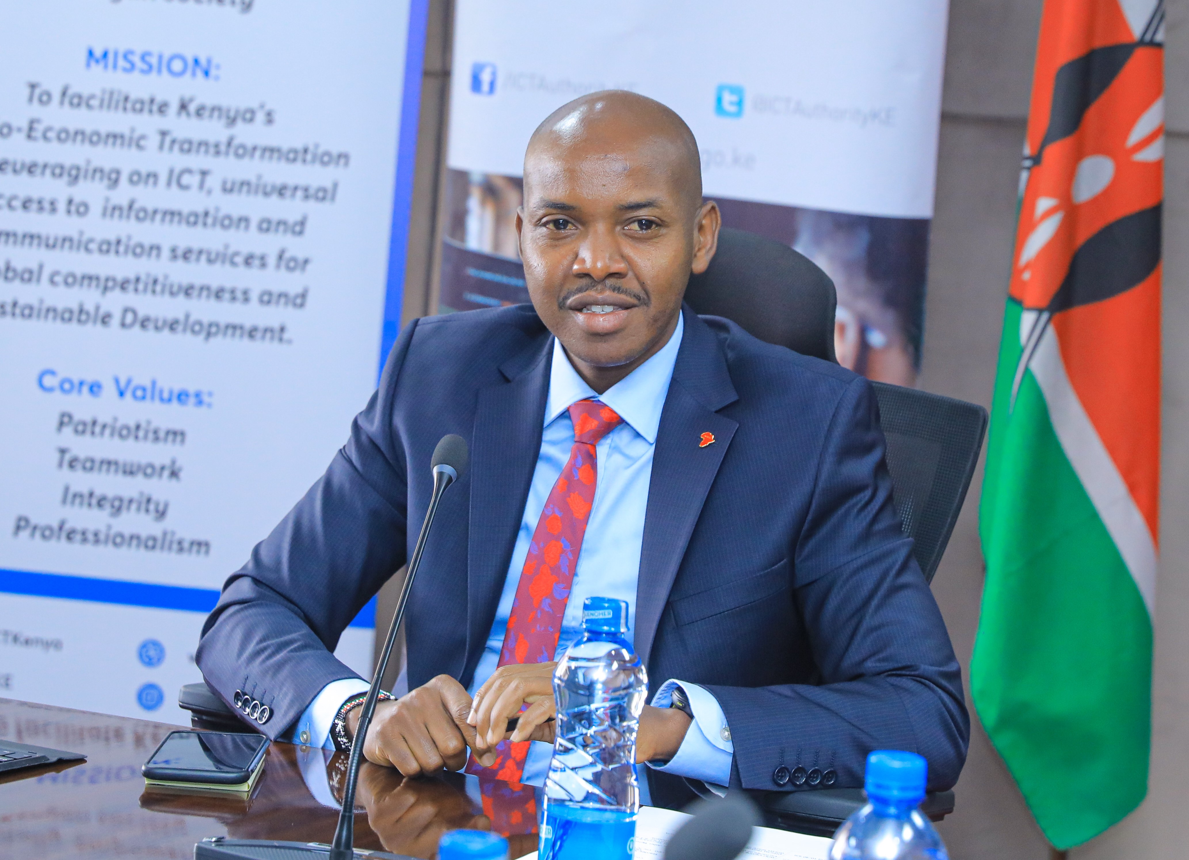 Kenya’s ICT Authority Chief Executive Officer (CEO), Stanley Kamanguya. File/Photo