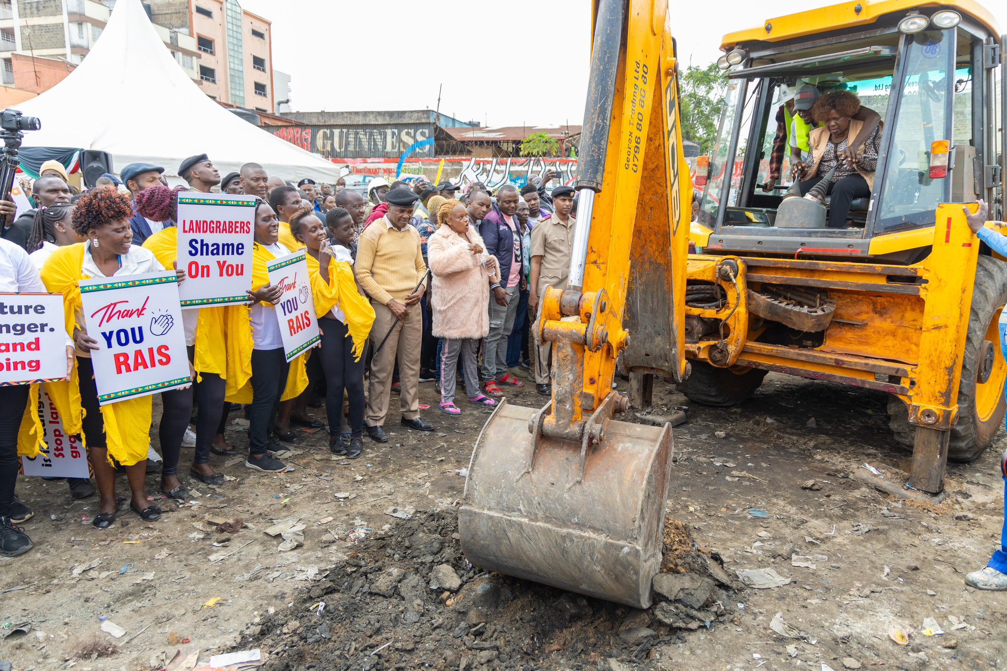 Ministry of Lands, Public Works, Housing and Urban  Development Cabinet Secretary (CS) Alice Wahome  commissions the commencement of South B Trading  Market in Nairobi. Photo/Courtesy