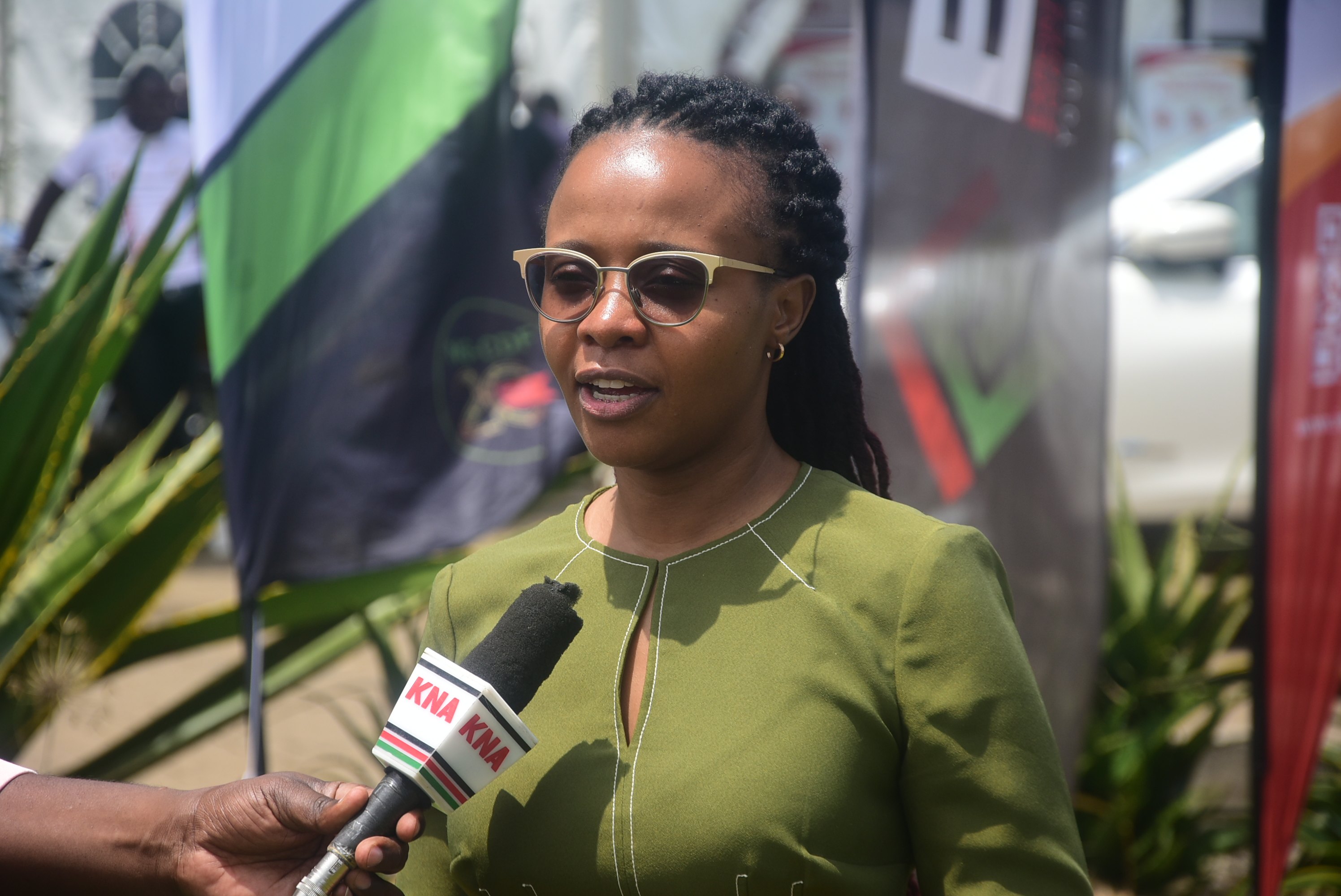 State Department for Blue Economy Principal Secretary  (PS) Betsy Njagi during the interview with KNA in  Kisumu County. Photos/Chris Mahandara.