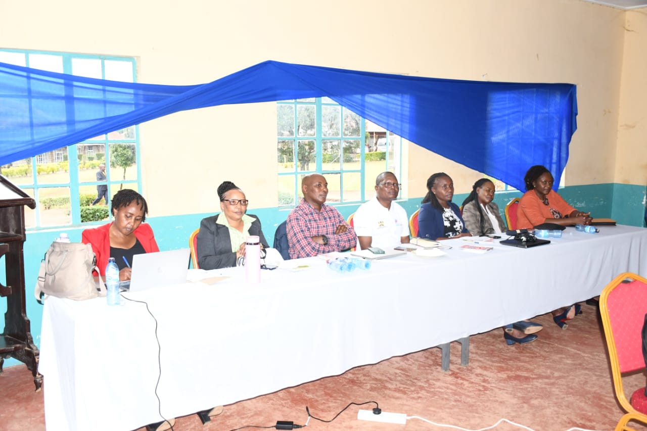 National Dialogue on Education Quality and Learning Outcomes led by Director of Education Mr. John Ongosi (in white) listening to submissions from various stakeholders on the new Curriculum Based Education guidelines, a forum held at Kericho Teachers Training College. Photo/ COLLINS BETT