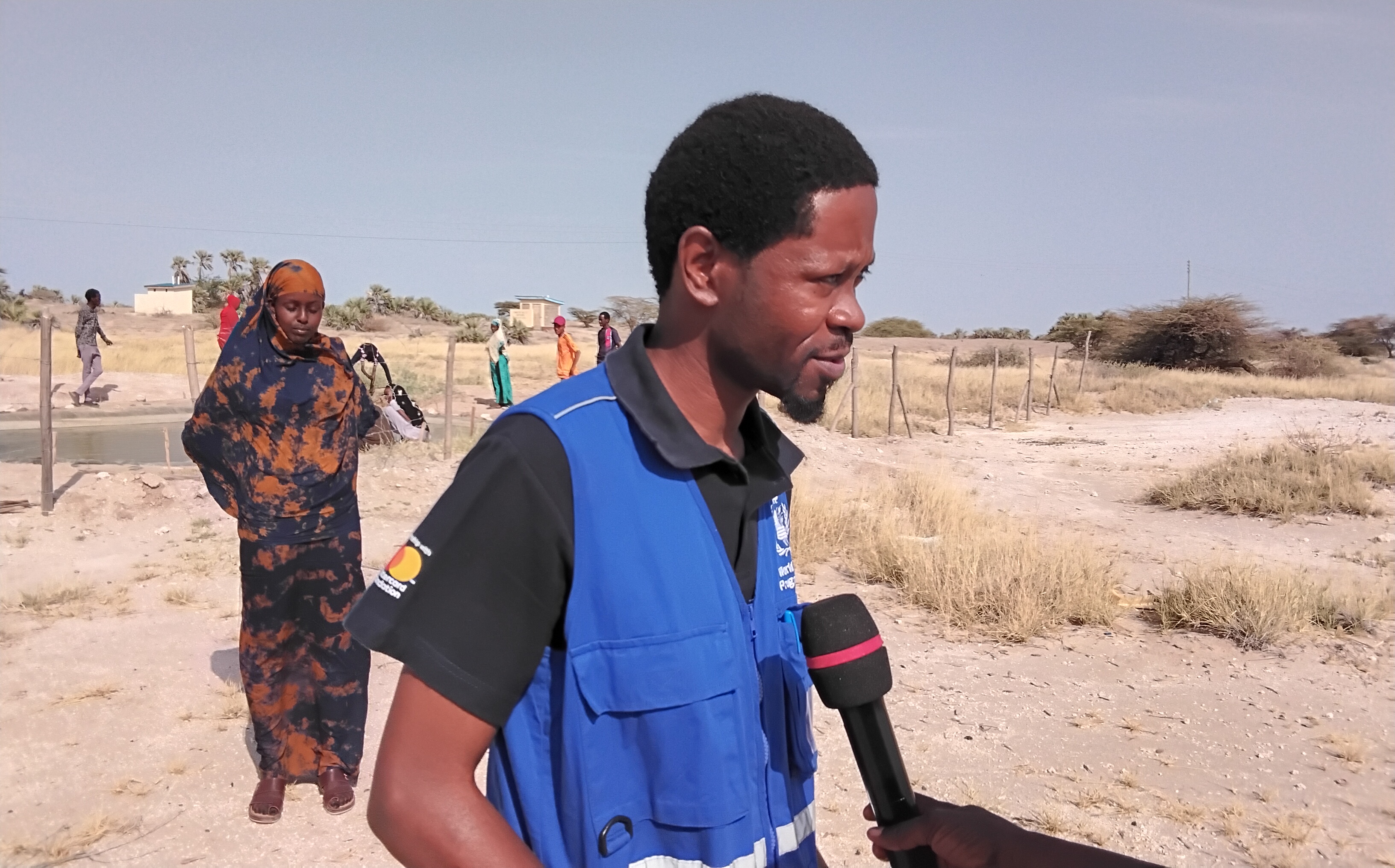 World Food Programme chain supplies officer for Marsabit county, Albert Mwambonu speaking about the progress of the program. 