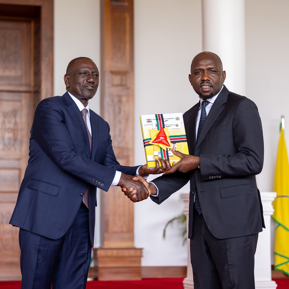 President William Ruto and Internal Security CS Kipchumba Murkomen.