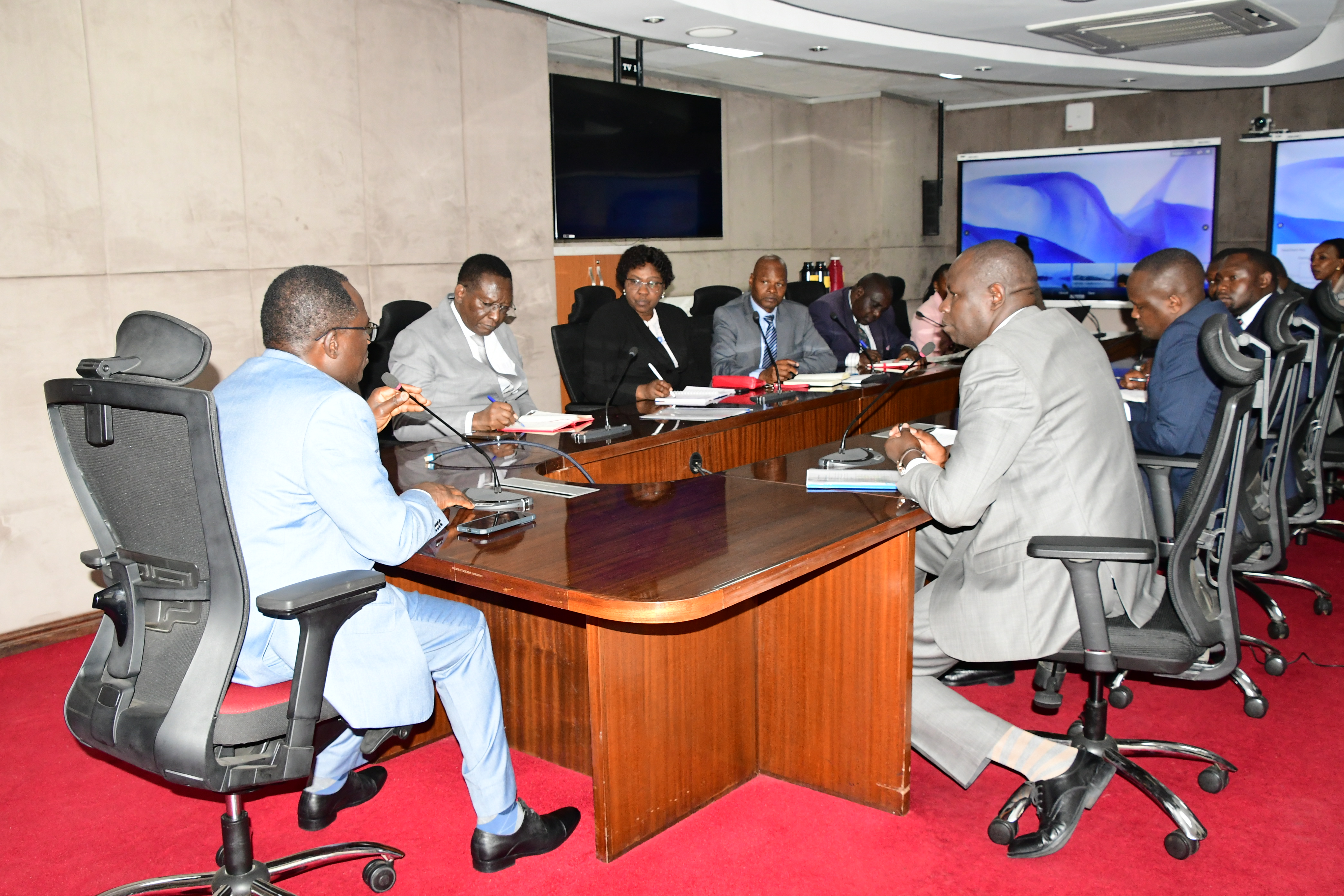 The Principal Secretary, State Department for Broadcasting and Telecommunication (BT), Stephen Isaboke,  hold  discussion with Officers drawn from the Executive Office  of the President, Minorities and Marginalized Affairs Unit