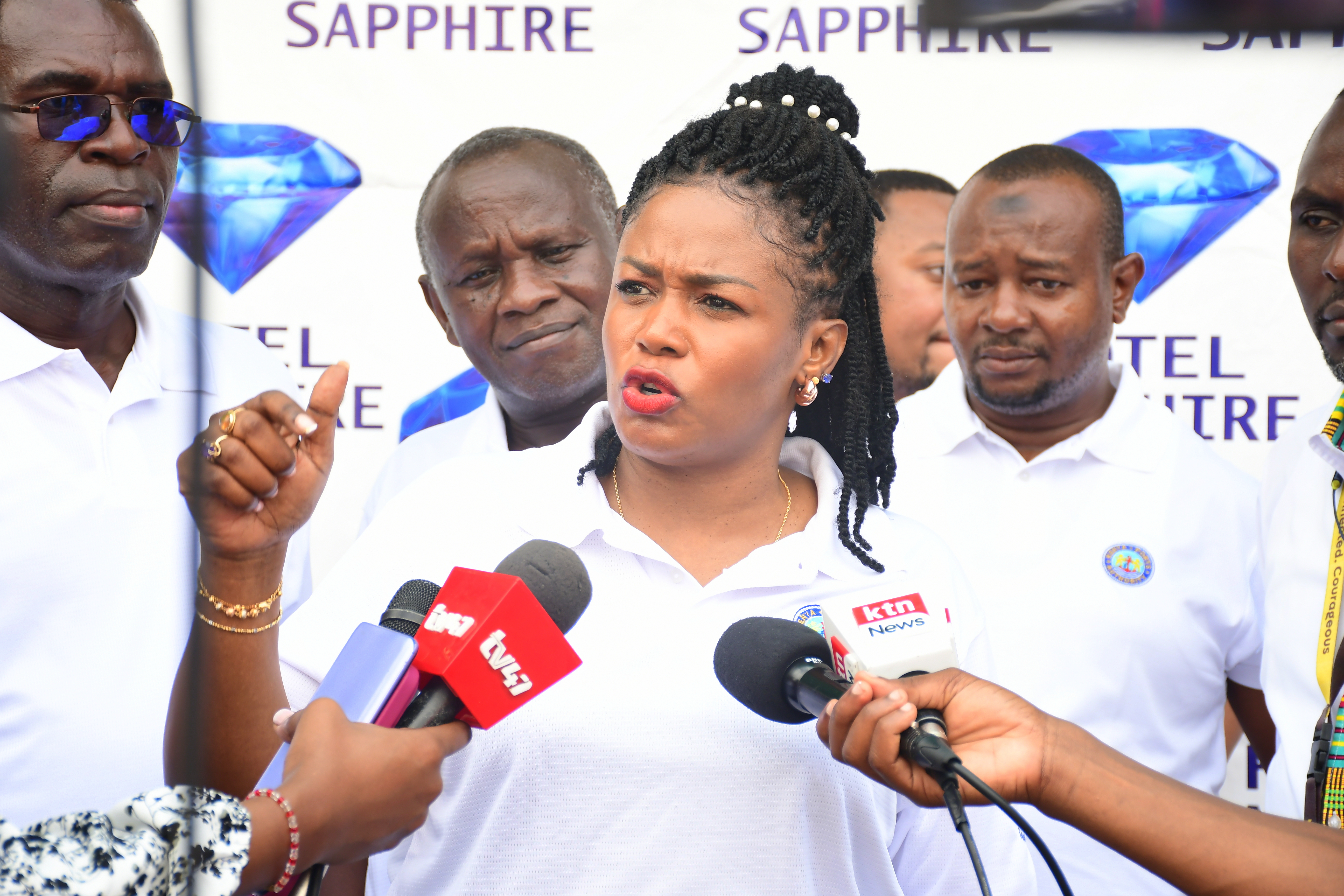  Kenya Ports Authority (KPA) General Manager Procurement and Supply Chain Management Eveline Shigoli briefs the media during the 6th supplies' conference. Photo/Andrew Hinga