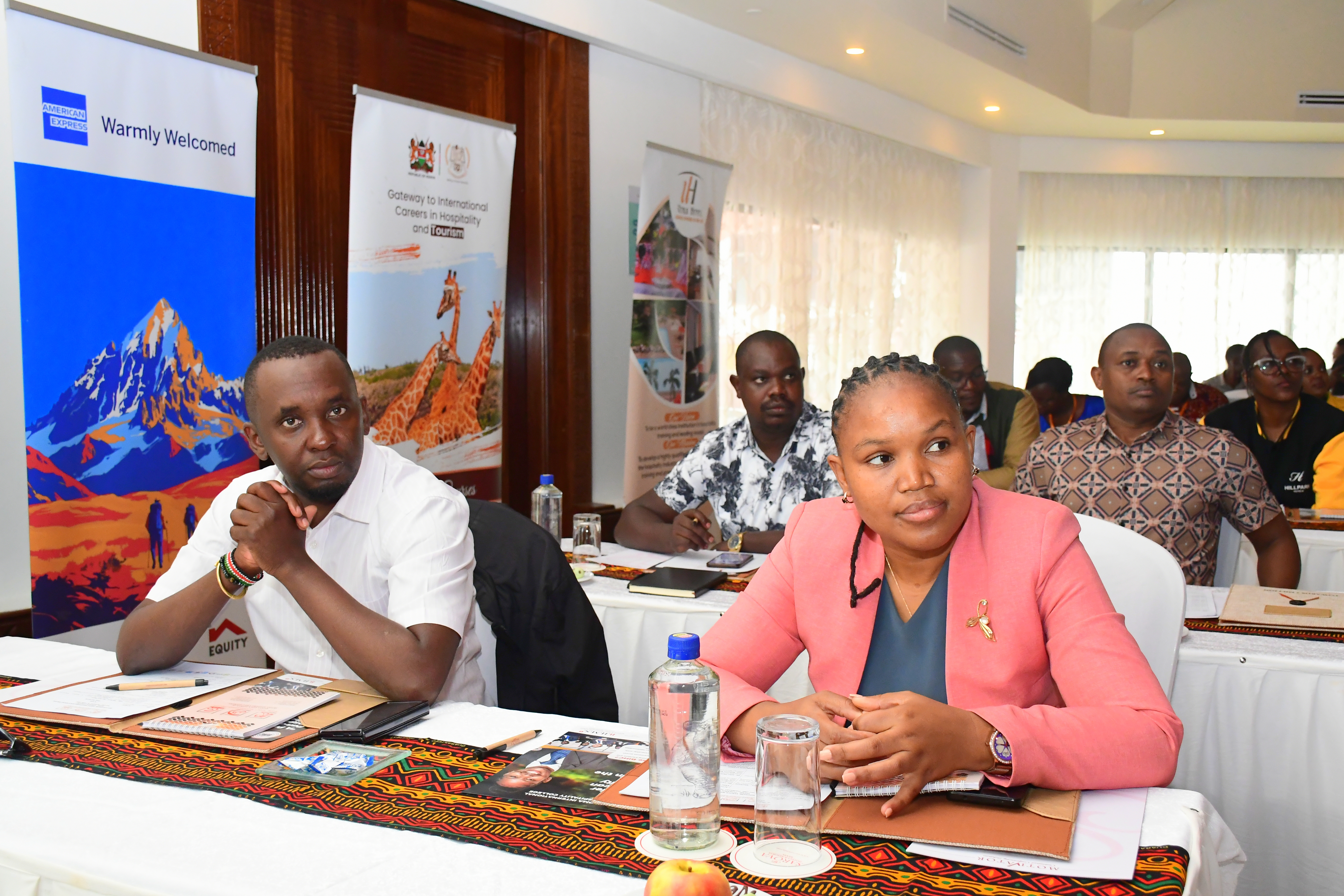 A section of the delegates in attendance follows proceedings during the Kenya Association of Hotel Keepers and Caterers (KAHC) 2025 Symposium at the Whitesands Hotel, Mombasa