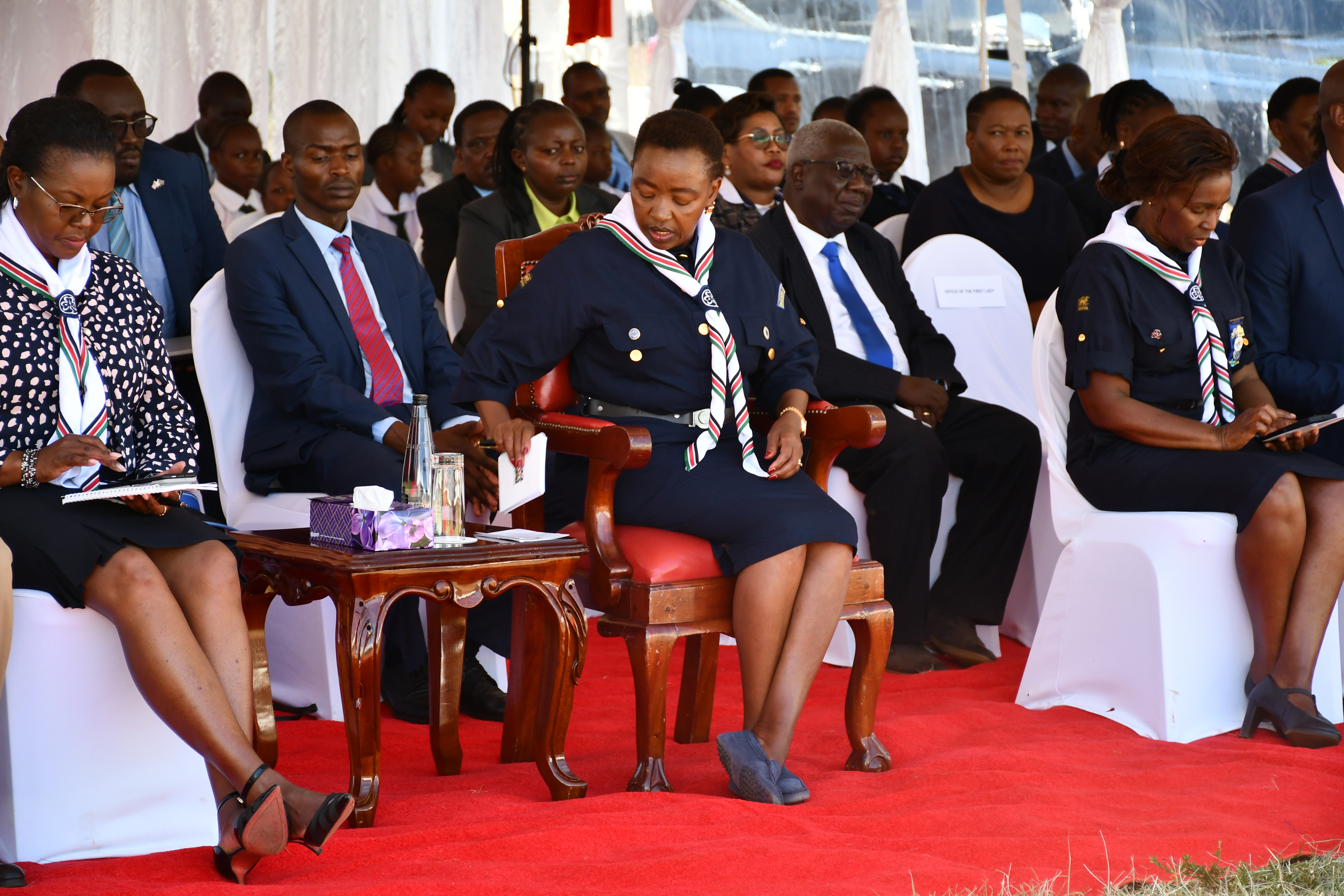  The First Lady Rachel Ruto, while addressing the  World Thinking Day fete.