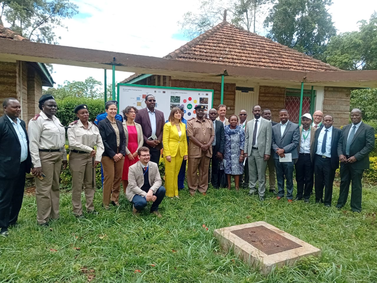 Dignitiries pose for a group photo after the official opening of the Coffee institute.jpeg