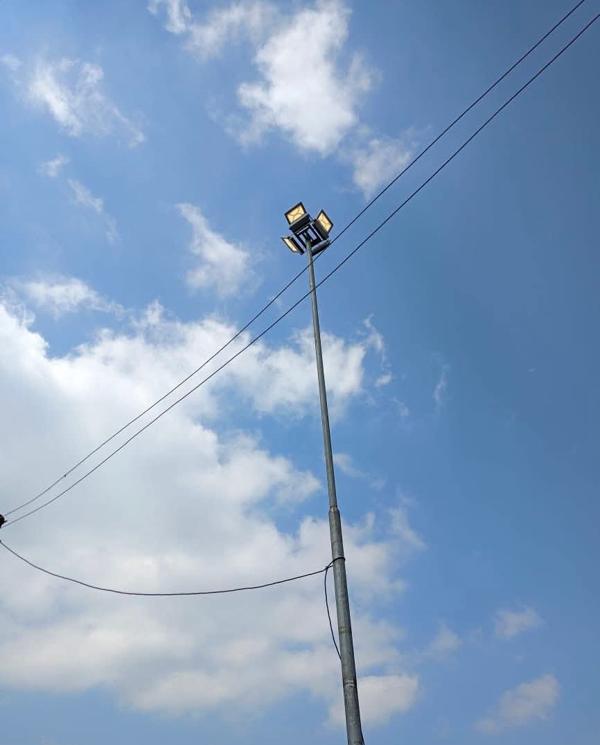 Kiambu’s 23-meter manlift in action, supporting streetlight installation and maintenance for safer public spaces.