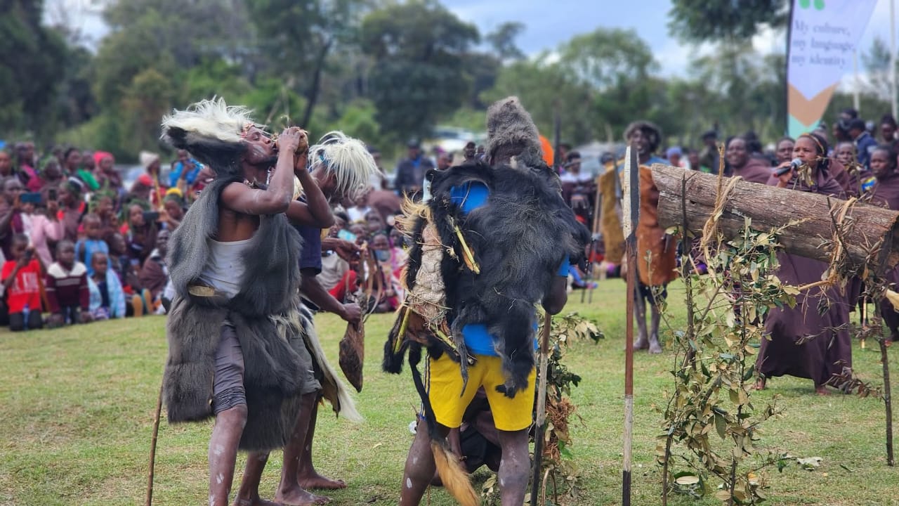 Ogiek community dancers perform during the 6th Annual Ogiek Cultural Festival in Nkareta, Narok North, showcasing the community’s rich heritage and deep ties to the Mau Forest Complex