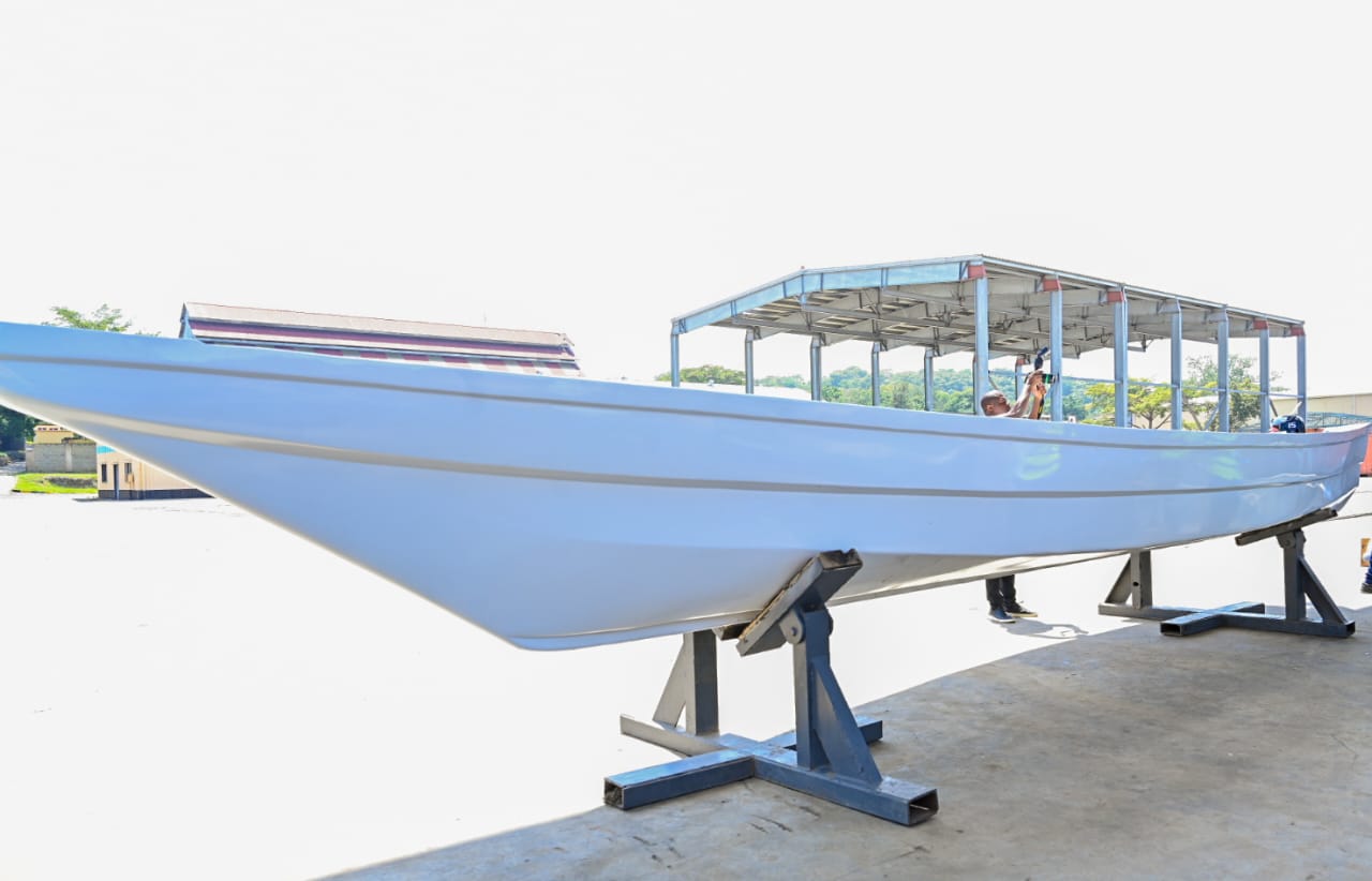 One of the boats under construction at the Kenya Shipyards Limited (KSL) in Kisumu. Photos/Chris Mahandara