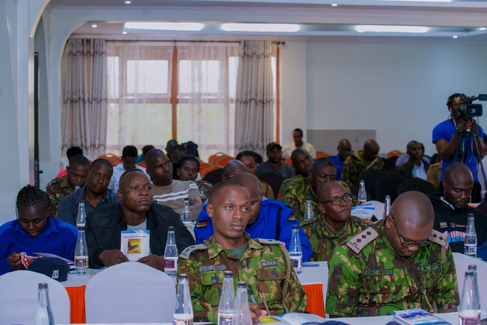 Law enforcement officers attending a training organized by the Kenya Copyright  Board (KECOBO) in Narok.