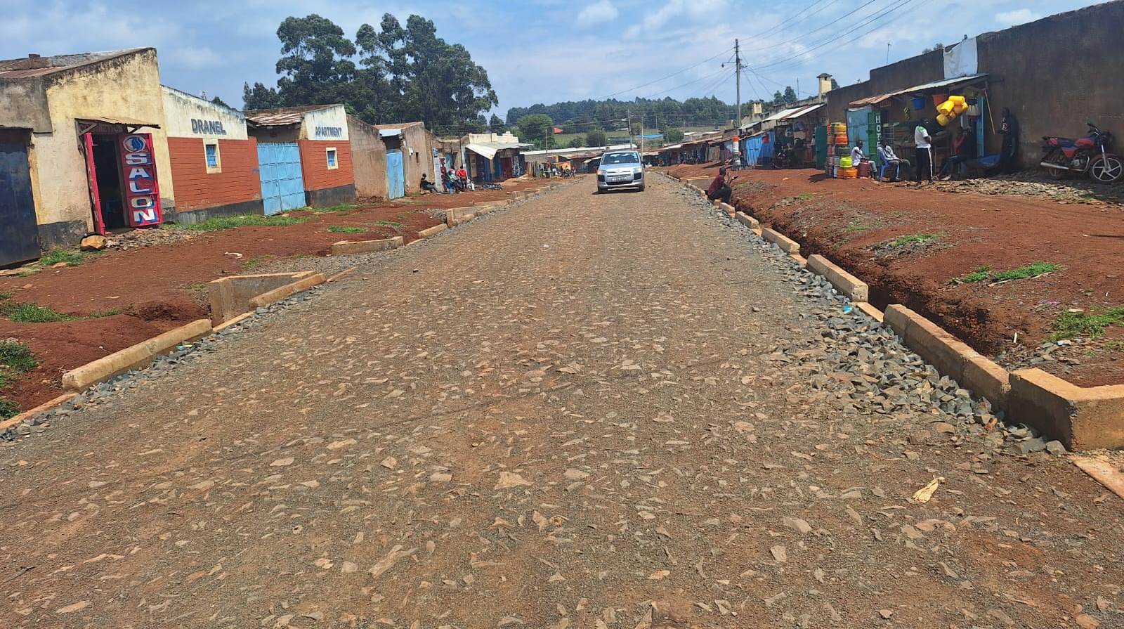 One of the roads under construction in Kipkaren Estate, Eldoret, Uasin Gishu County, as part of the Kenya Informal Settlements Improvement Programme (KISIP)
