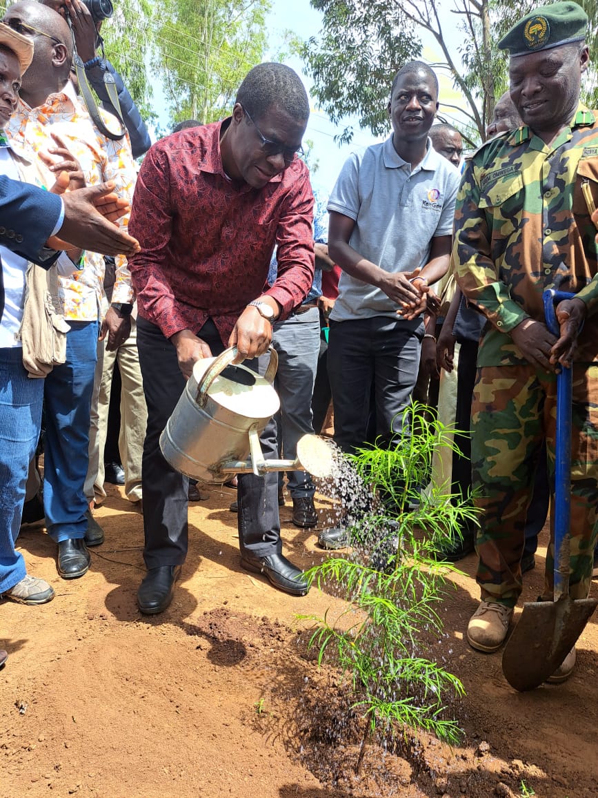 The Cabinet Secretary for Energy and Petroleum, Opiyo Wandayi, at the Gogo Power Plant.