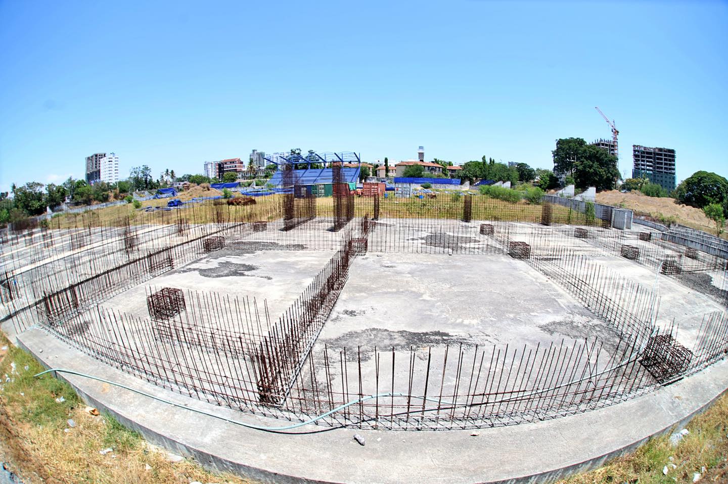  A wide shot of the stalled Mombasa Municipal Stadium, the National Government has taken over the construction of the facility from the County Government of Mombasa.