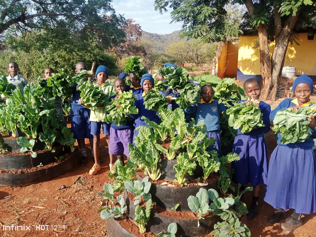 Mkwachunyi Primary School pupils.