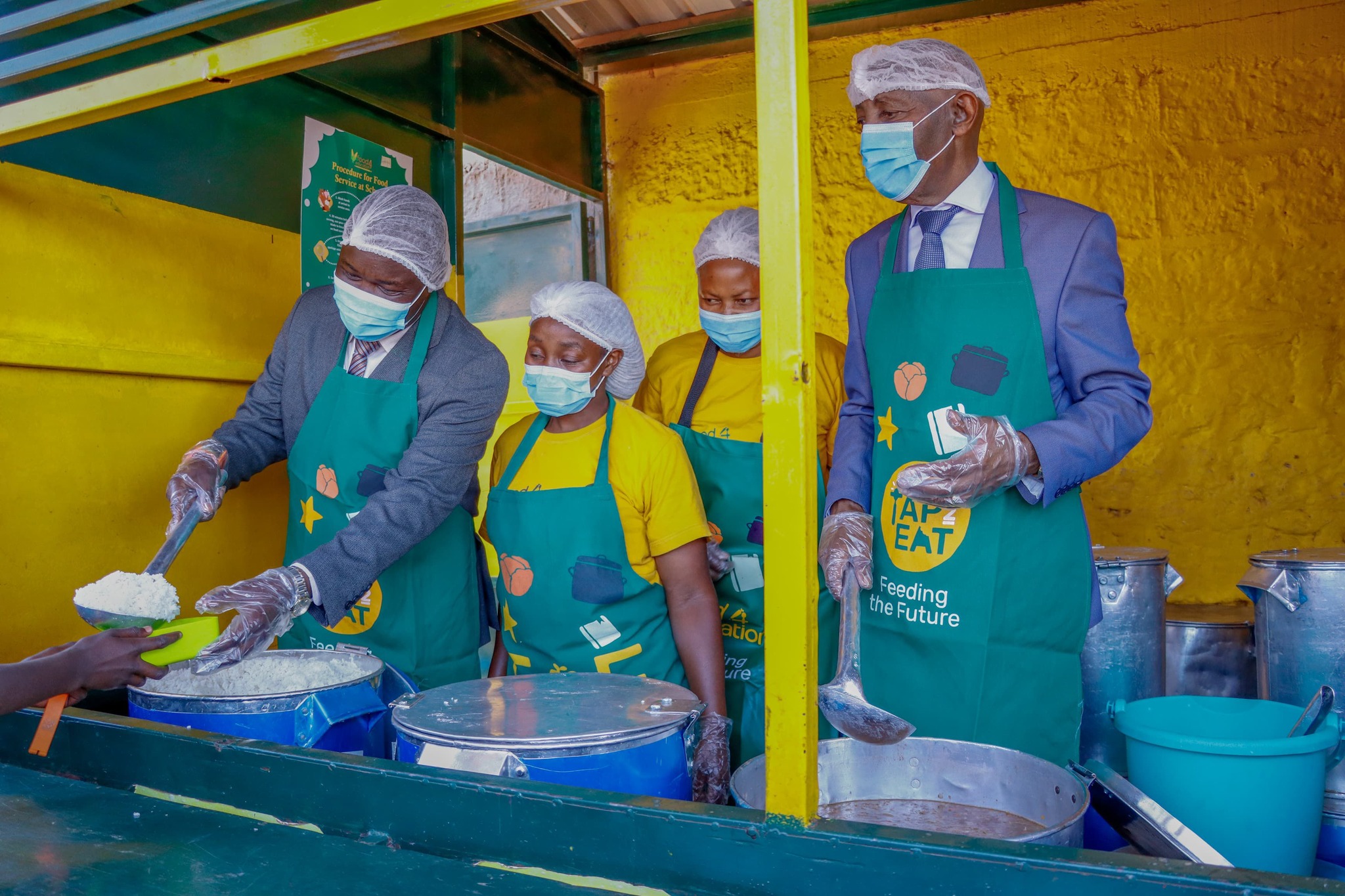 Benard Kitur, Member of Parliament for Nandi Hills with his host Limuru MP John Kiragu during his visit to Kamandura Comprehensive School
