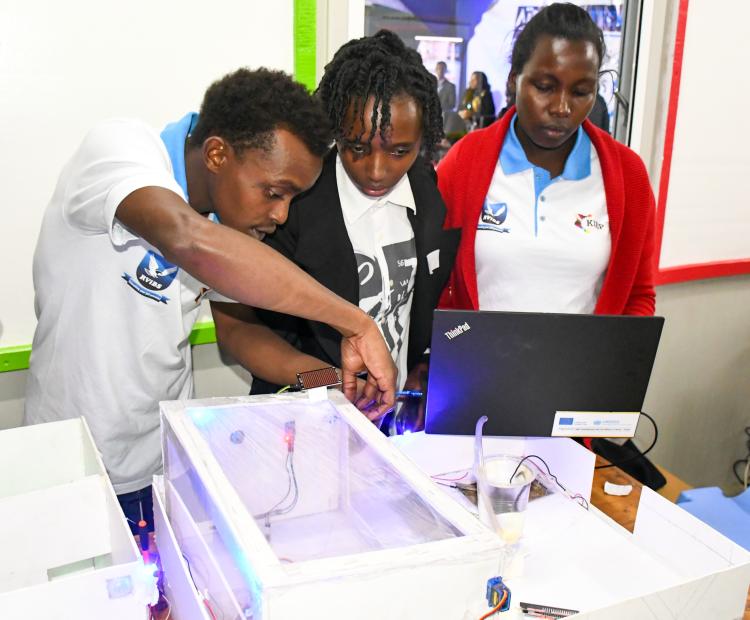 Rift Valley Institute of Business Studies learners unveil smart farm management system at expo