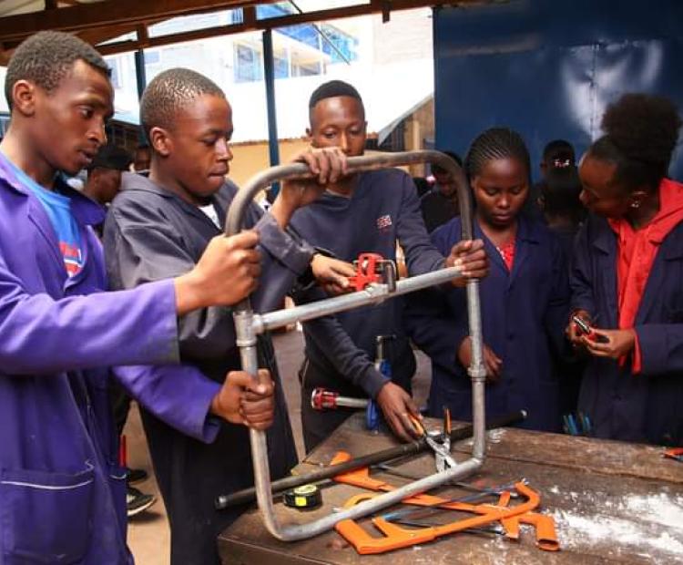Trainees during a session at the Michuki national polytechnic. Photo/Florence Kinyua.