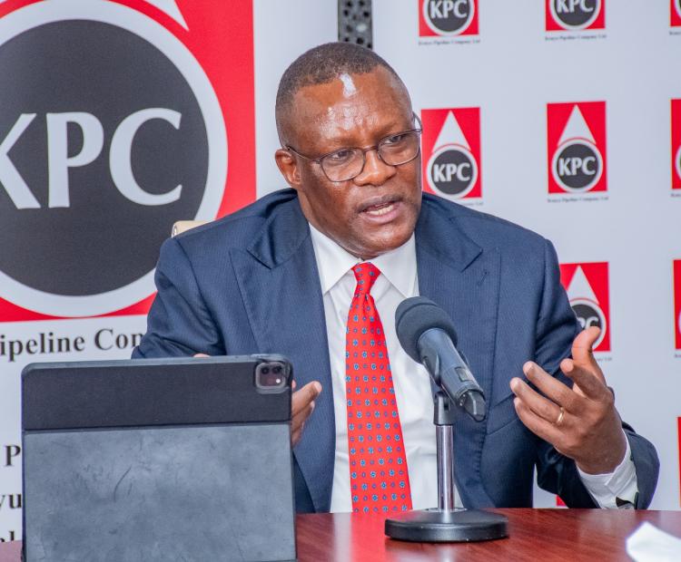 Deputy Chief of Staff Eliud Owalo at KPC Head Office for the 2023/2024 performance appraisal. Photo/Courtesy