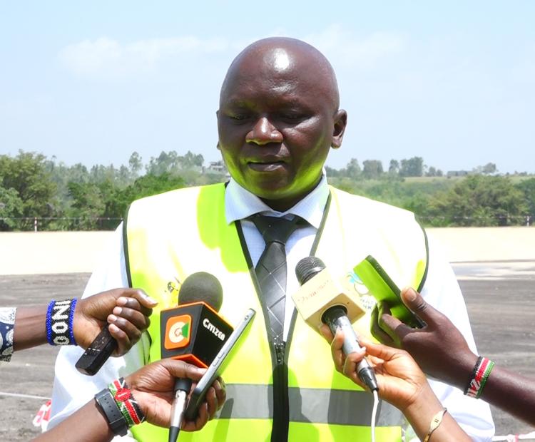 AWWDA CEO Eng Joseph Kamau during the inspection tour