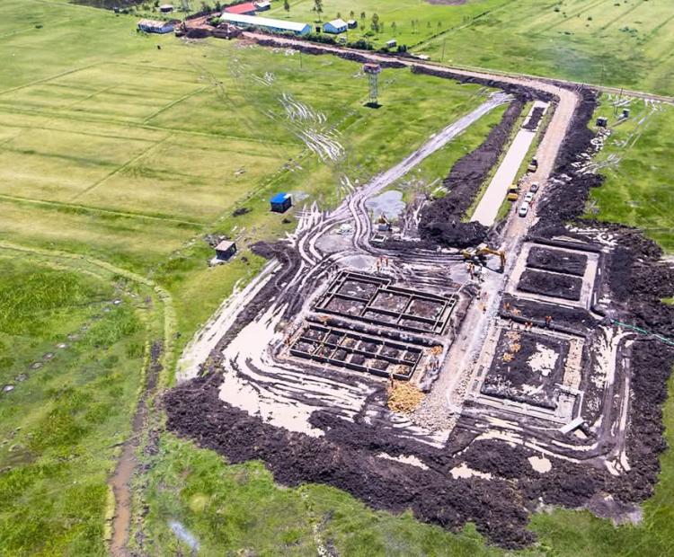 Aerial view of the Sh2.5 billion Kabonyo Kanyagwal fisheries project which is under construction in Kisumu County. PHOTOS: CHRIS MAHANDARA