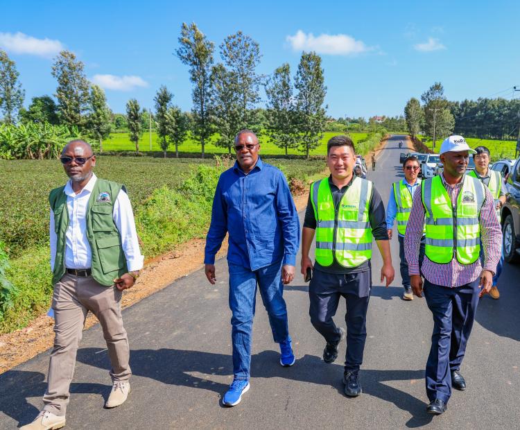 Eliud Owalo, the Deputy Chief of Staff in charge of Delivery and Government Efficiency inspects various projects.