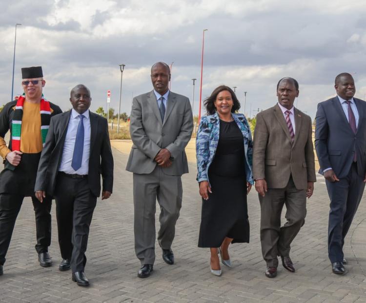 Government Spokesperson Isaac Mwaura, ICT and the Digital Economy Principal Secretary Eng. John Tanui, Investments, Trade and Industry Cabinet Secretary Lee Kinyanjui, Tourism and Wildlife Cabinet Secretary Rebecca Miano, ICT and the Digital Economy Cabinet Secretary William Kabogo, and Konza Technopolis CEO John Paul Okwiri 
