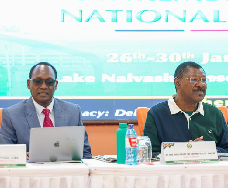 PS Dr Kiptoo and National Assembly Speaker Moses Wetangula