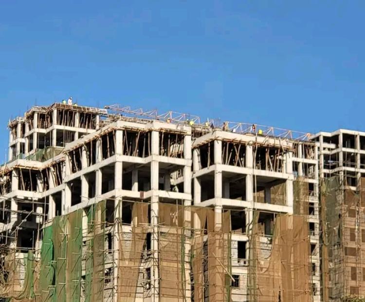 View of the progress at the affordable housing project in Kikuyu. PHOTO BY FELIX KIPKORIR